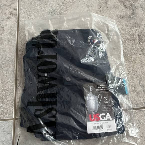 Brand New Ashworth 109th US Open Bethpage Black navy polo USGA (Embroidered logo - Picture 11 of 11